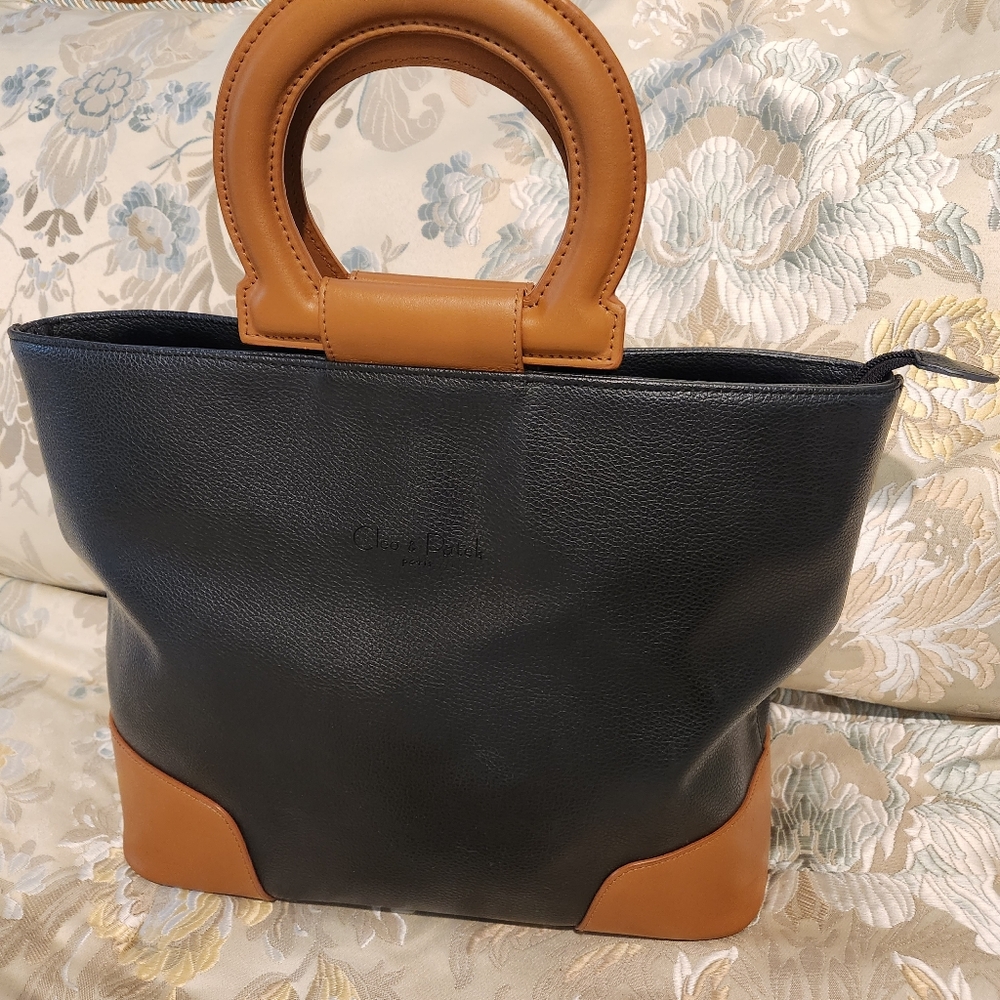 Cleo & Patek leather bag black and brown